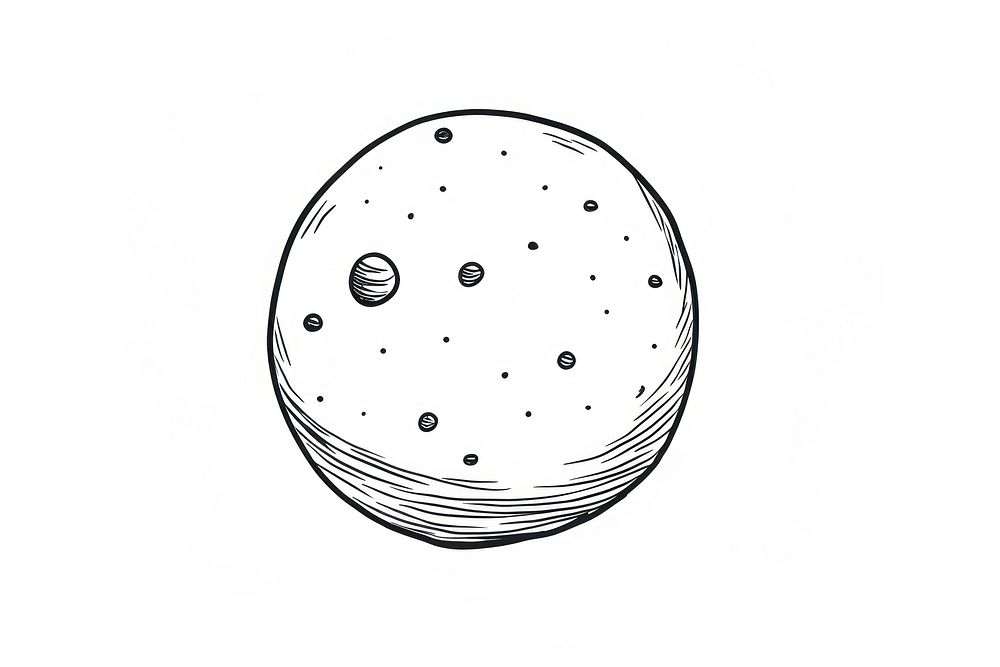 Planet illustrated drawing sphere.