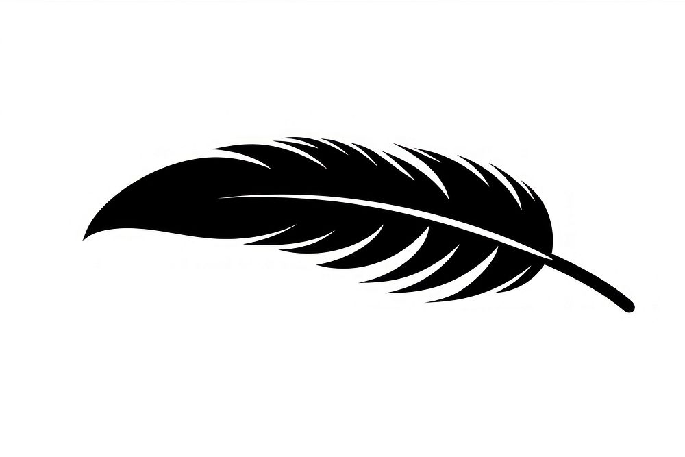Feather silhouette stencil animal.