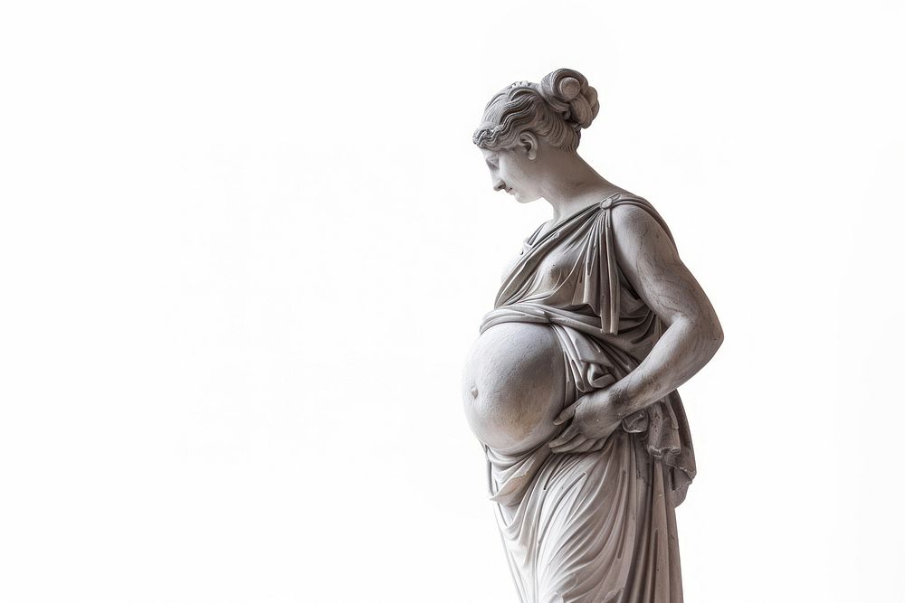Greek sculpture pregnant woman statue person adult.