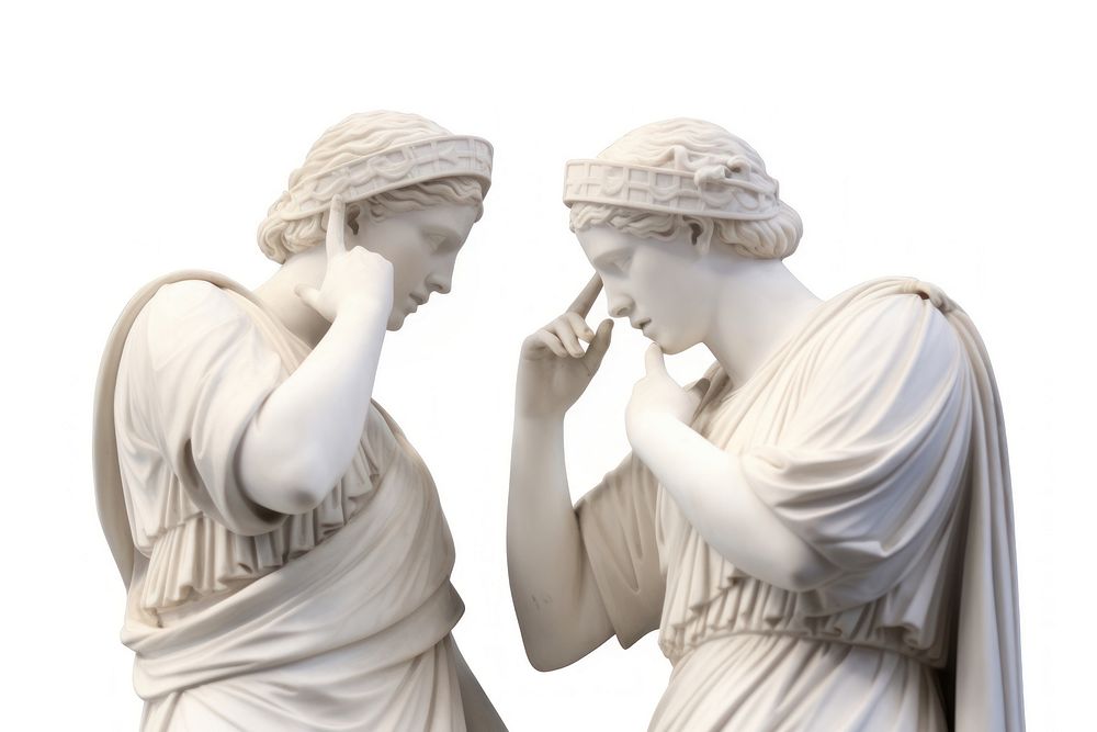 Greek sculpture talking statue clothing apparel.