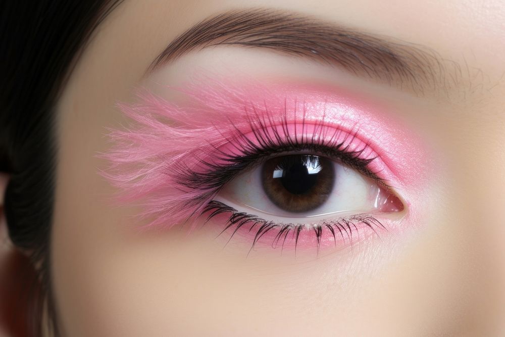 Eyelashes cosmetics female person.