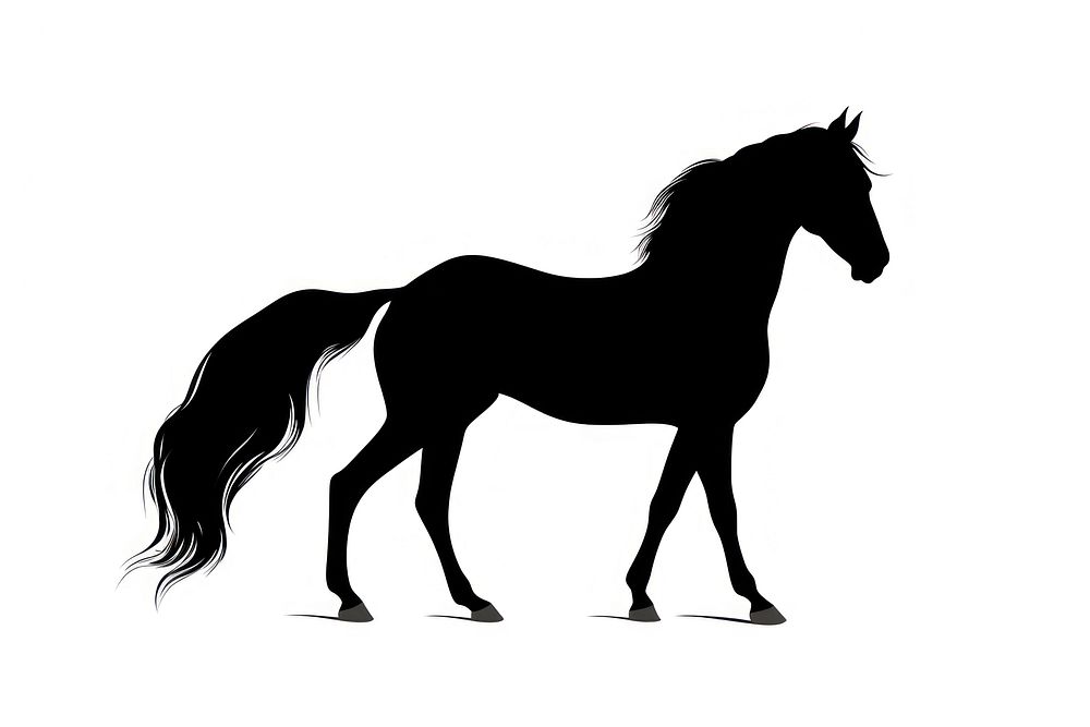 Horse silhouette animal mammal.