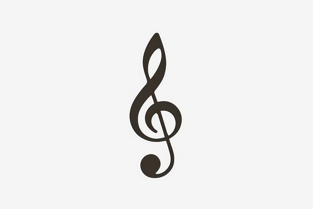 Music note symbol ampersand alphabet text.