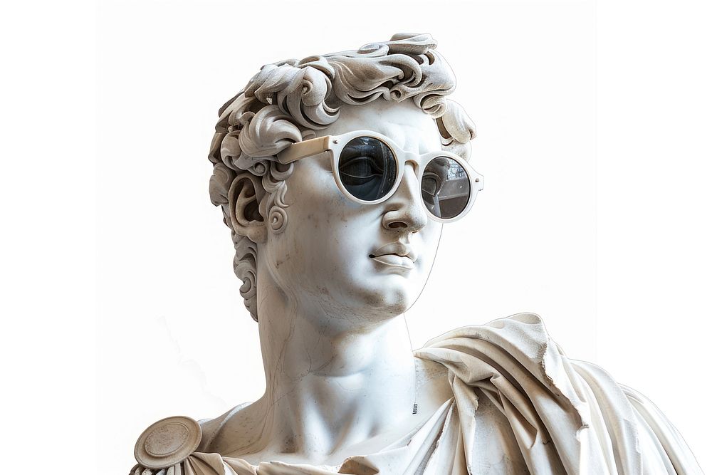 Greek sculpture wearing a sunglasses statue accessories accessory.