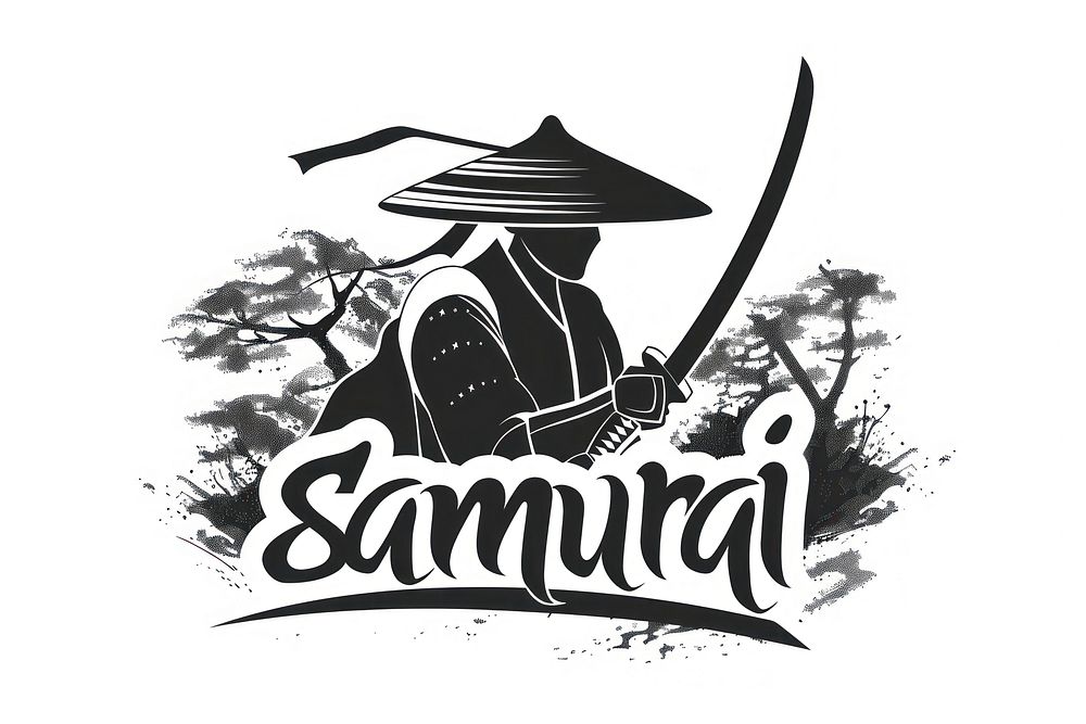 Samurai logo clothing apparel.