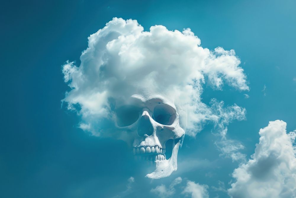 Skull shaped as a clouds sky accessories sunglasses.