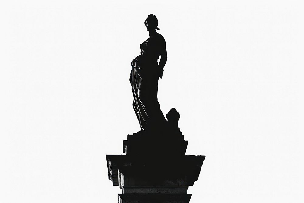 Statue silhouette art backlighting.