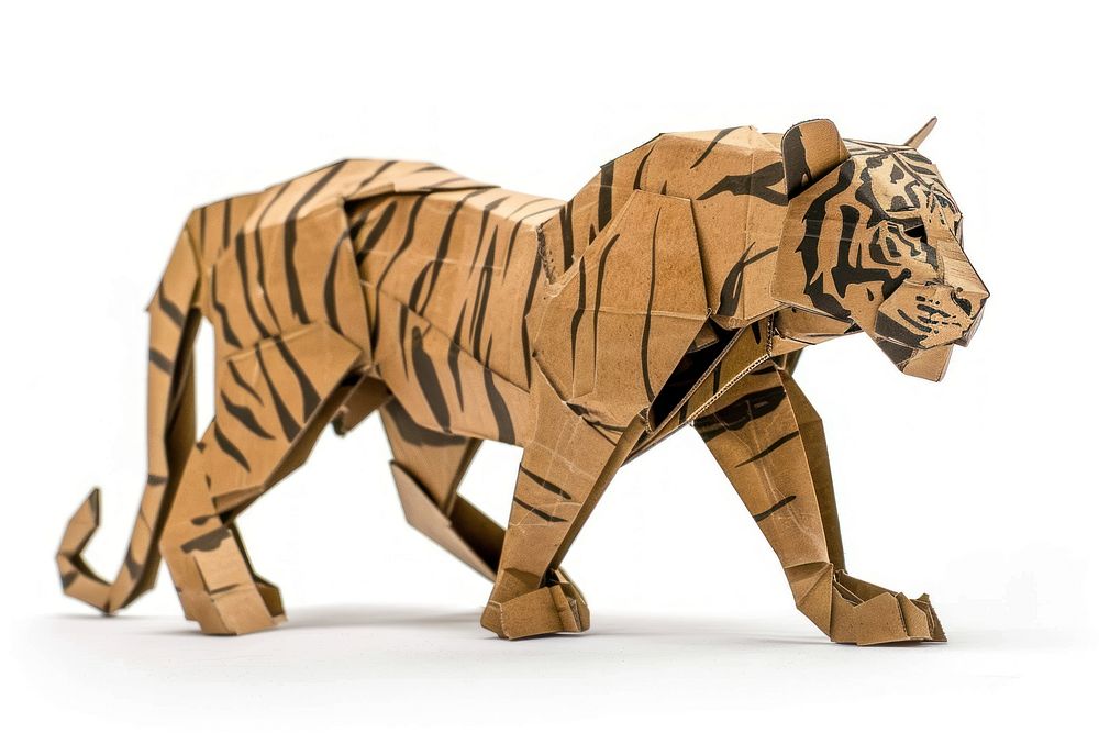 Tiger cardboard tiger paper.