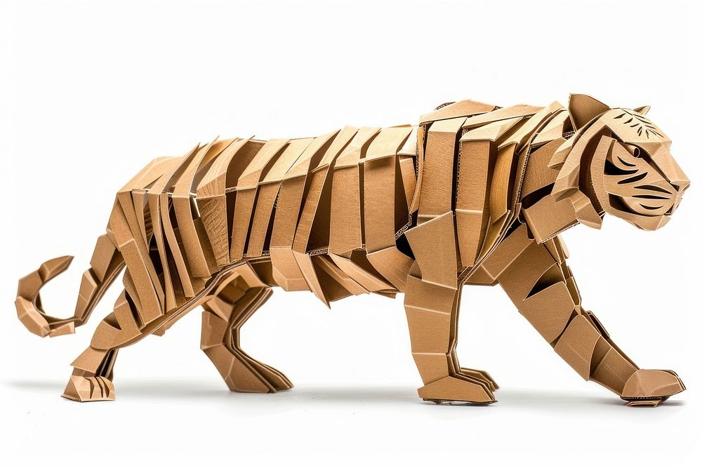 Tiger cardboard paper weaponry.