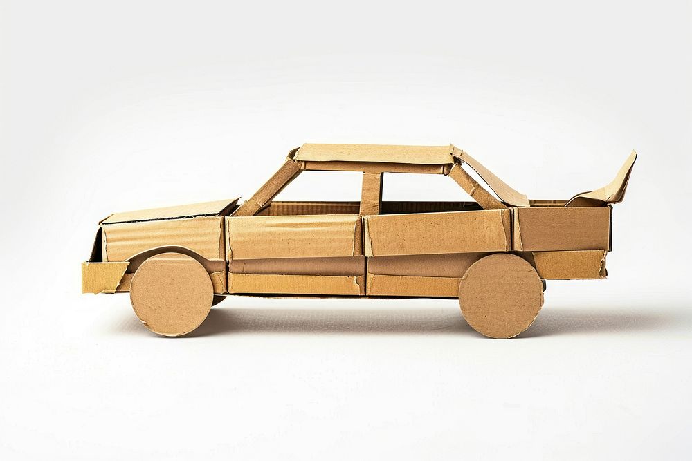 Car cardboard transportation automobile.