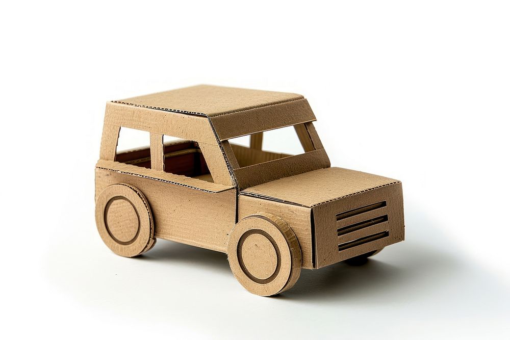 Car cardboard transportation automobile.