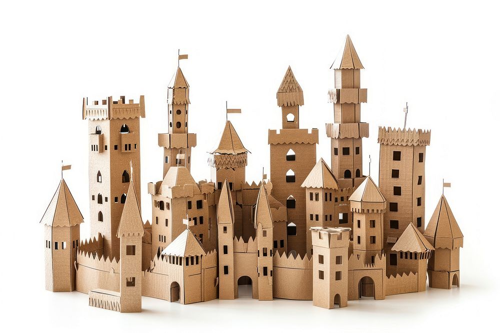 Castle cardboard confectionery architecture.