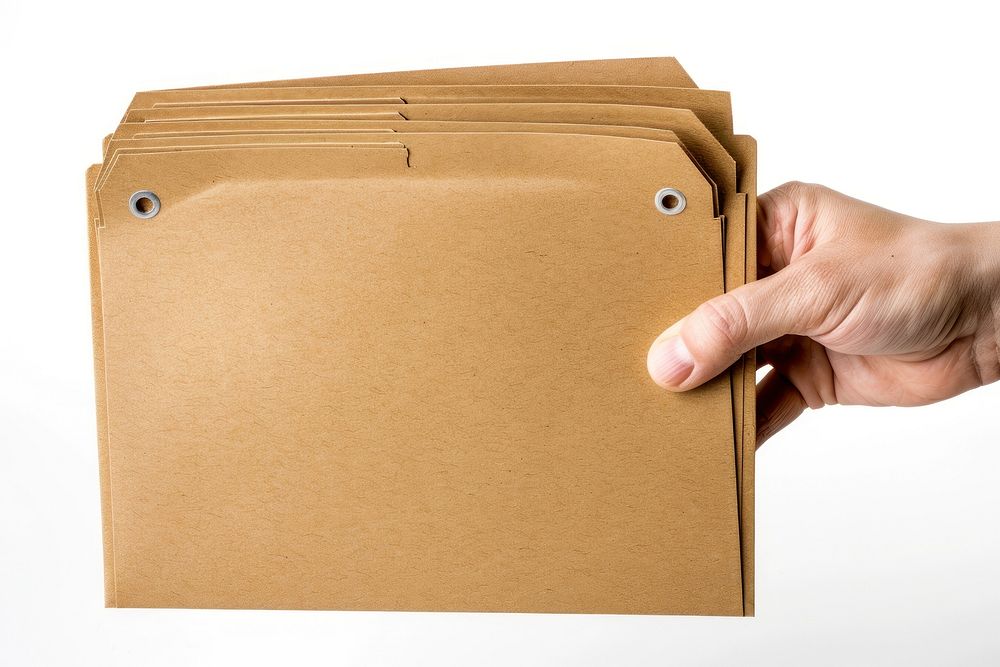 Brown file folder letterbox cardboard mailbox.