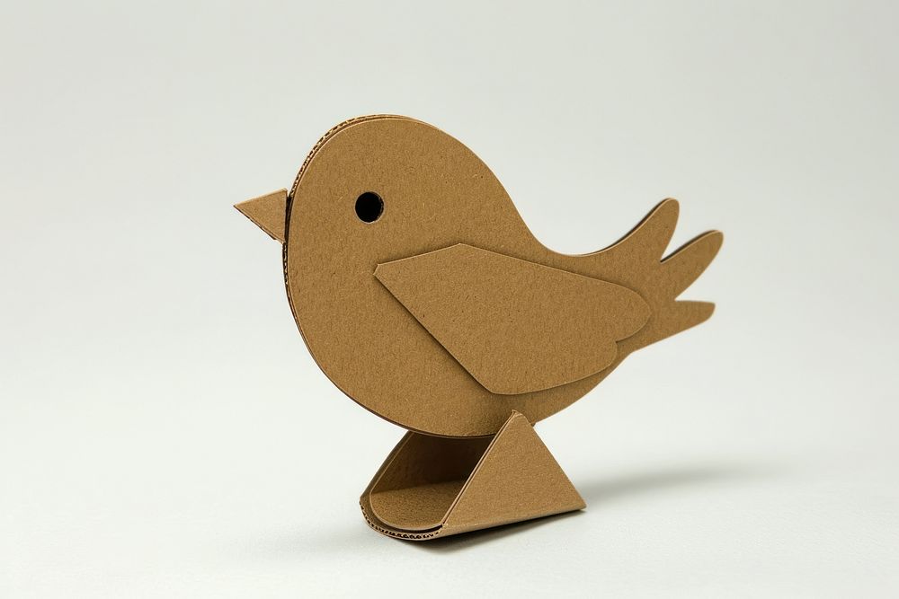 Bird cardboard paper bird.