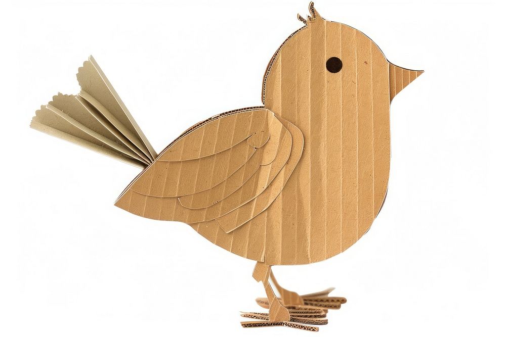 Bird cardboard bird plywood.