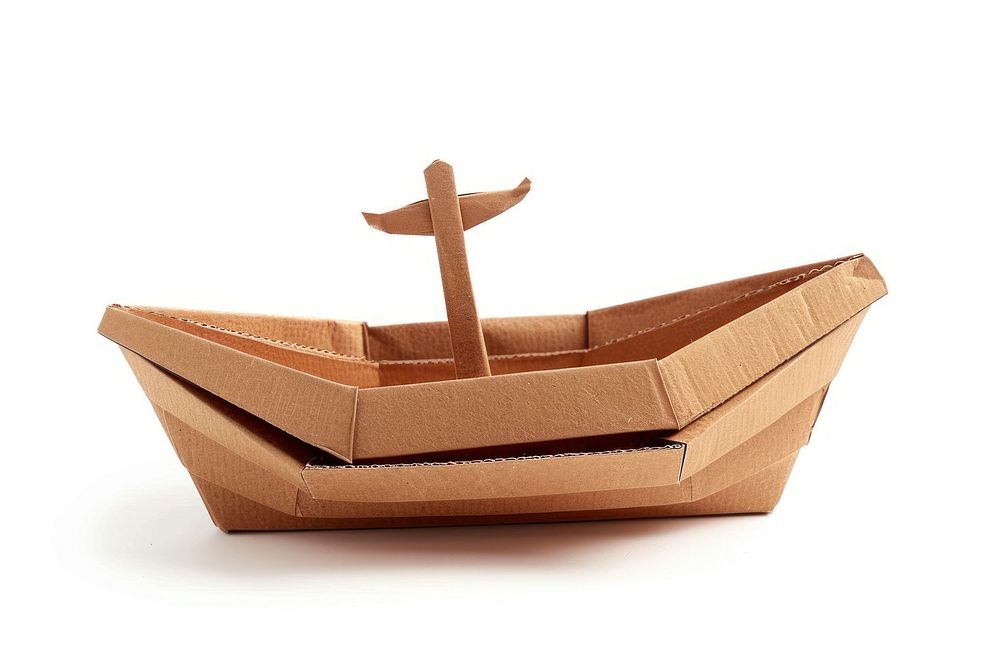 Boat cardboard paper origami.