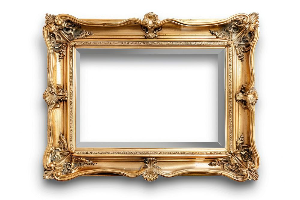 Gold picture frame photography furniture crib.