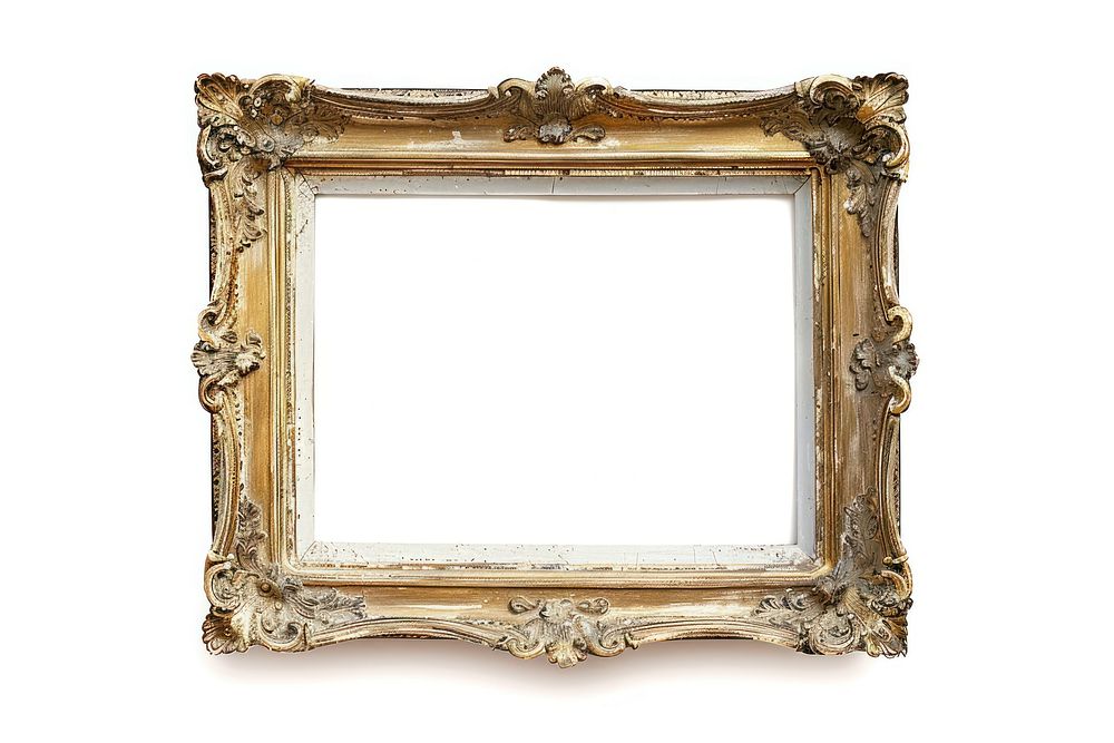 Gold picture frame mirror photography furniture.
