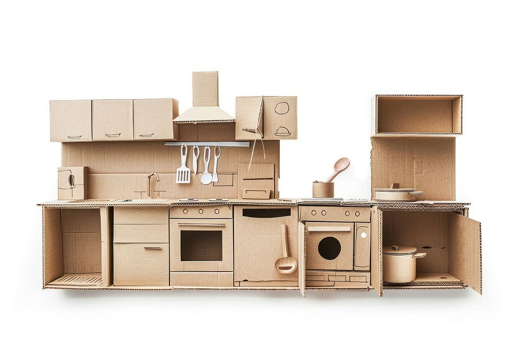 Kitchen cardboard kitchen furniture.