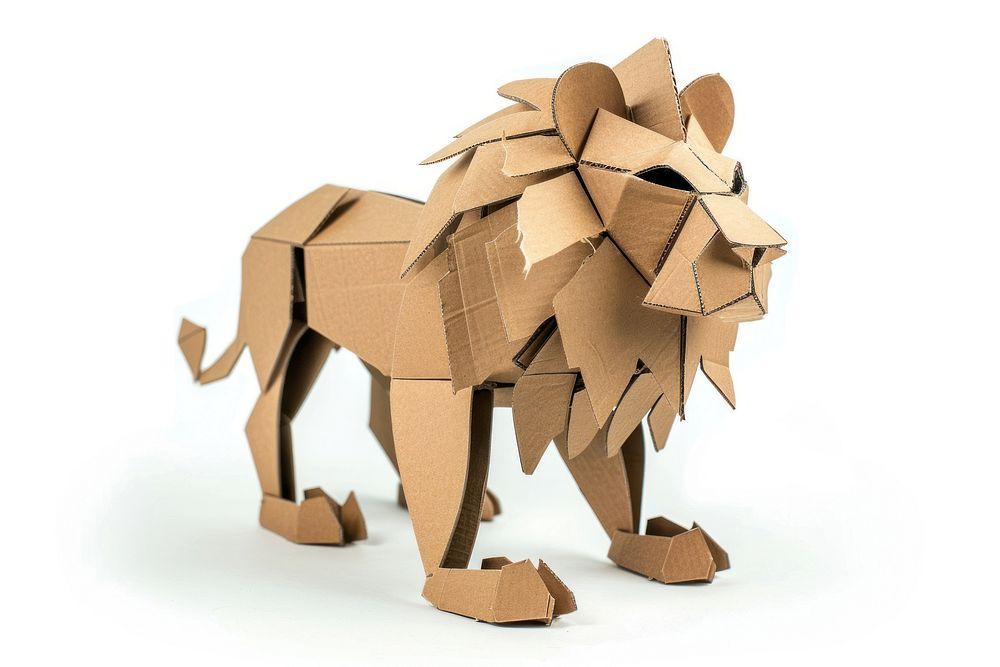 Lion cardboard paper carton.