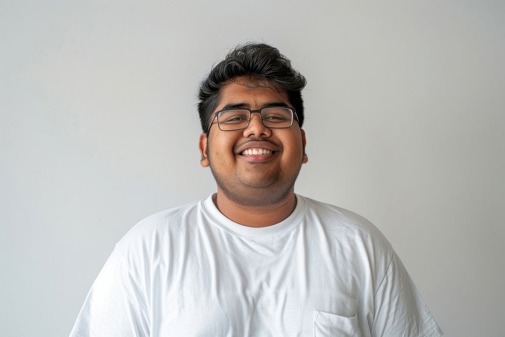 Obese south asian male smile photo photography.