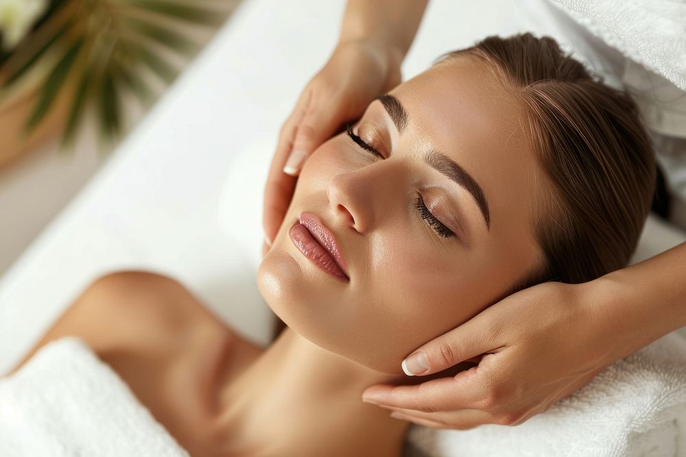 Massage in spa salon woman female person.
