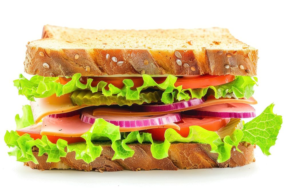 Big sandwich burger lunch bread.