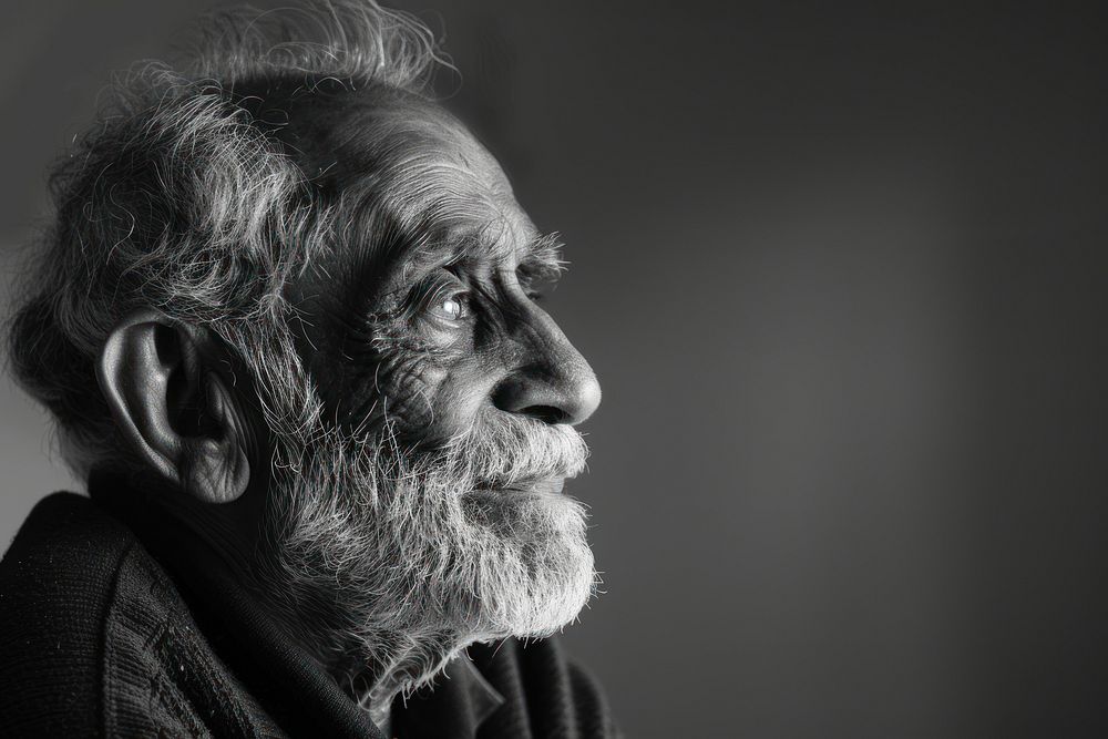 Old south asian man photo photography portrait.