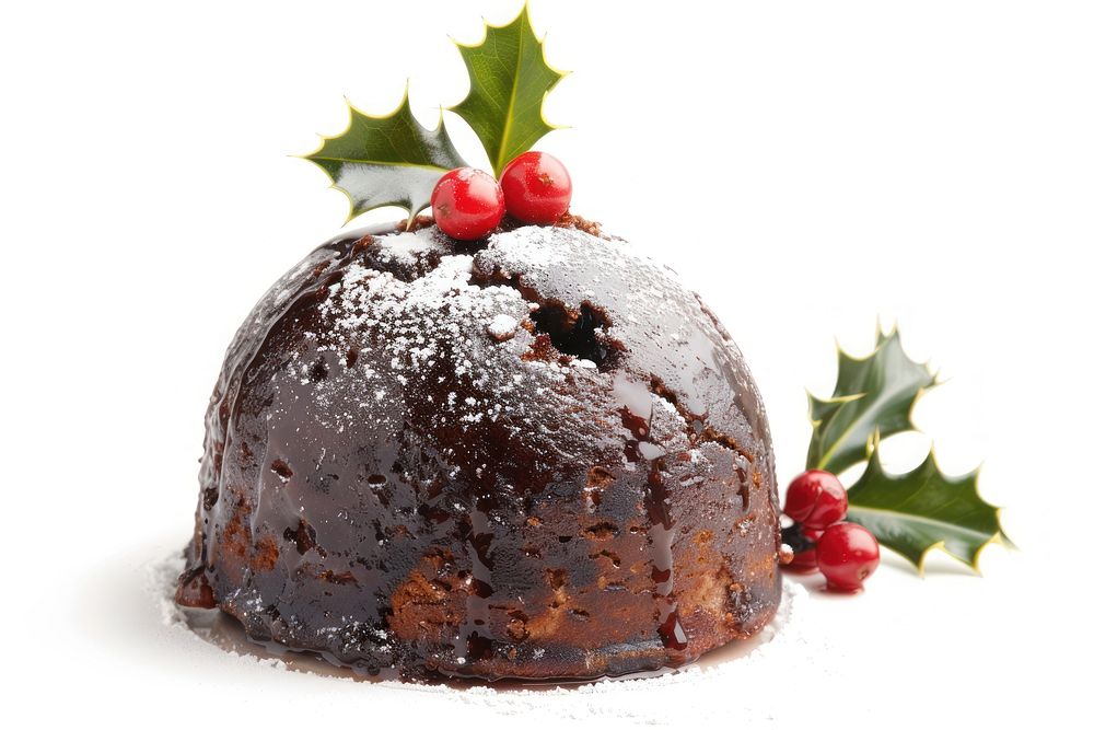 Christmas pudding confectionery chocolate dessert.