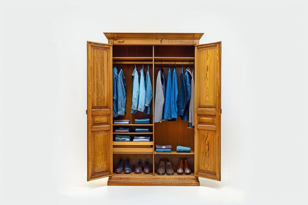 Closet furniture cupboard wardrobe.