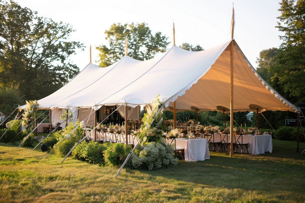 Wedding Tent tent furniture outdoors.