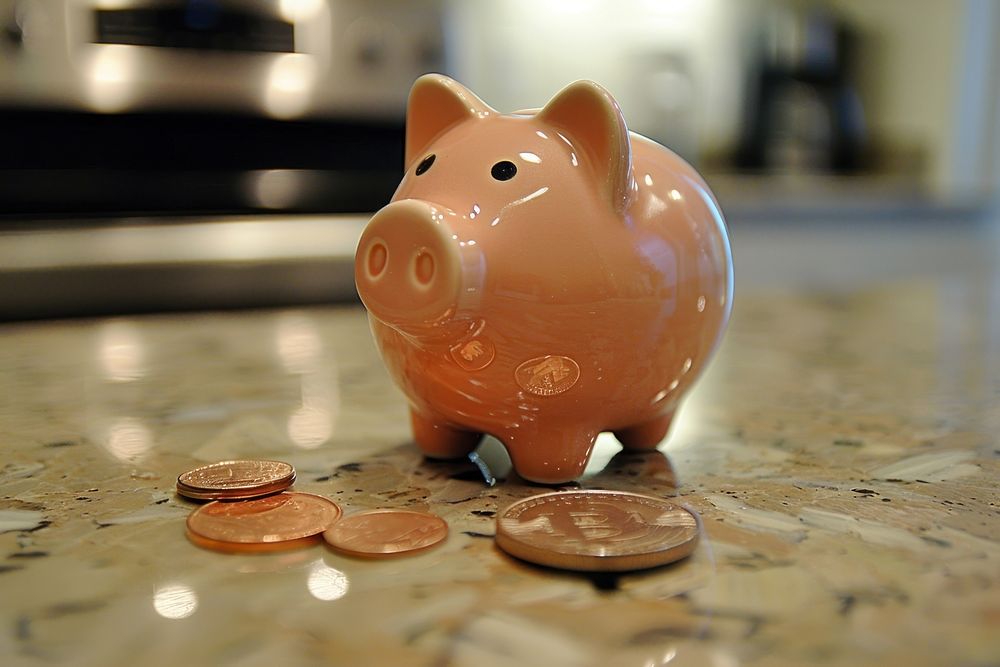 Piggy Bank with coin pig piggy bank person.