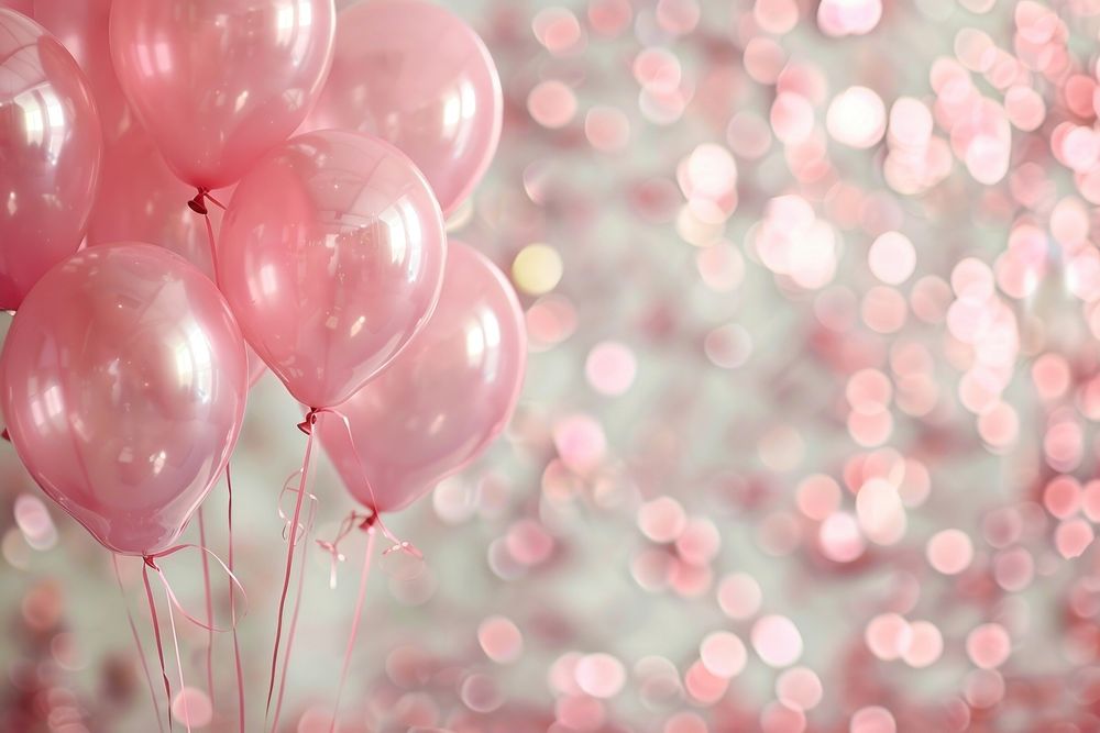 Pink balloon celebration.