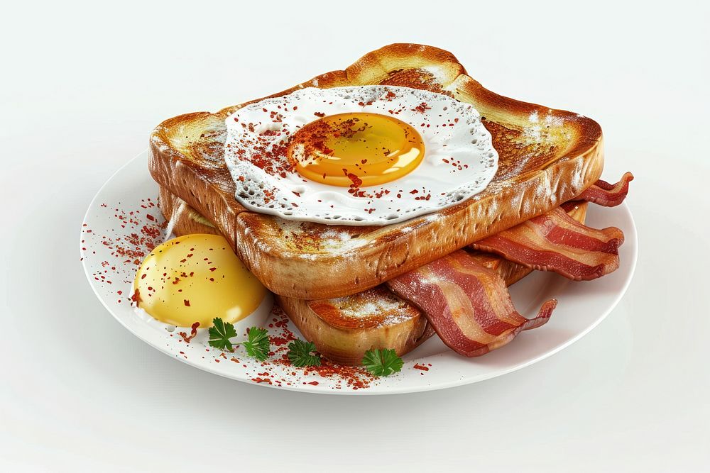 Breakfast plate egg brunch.