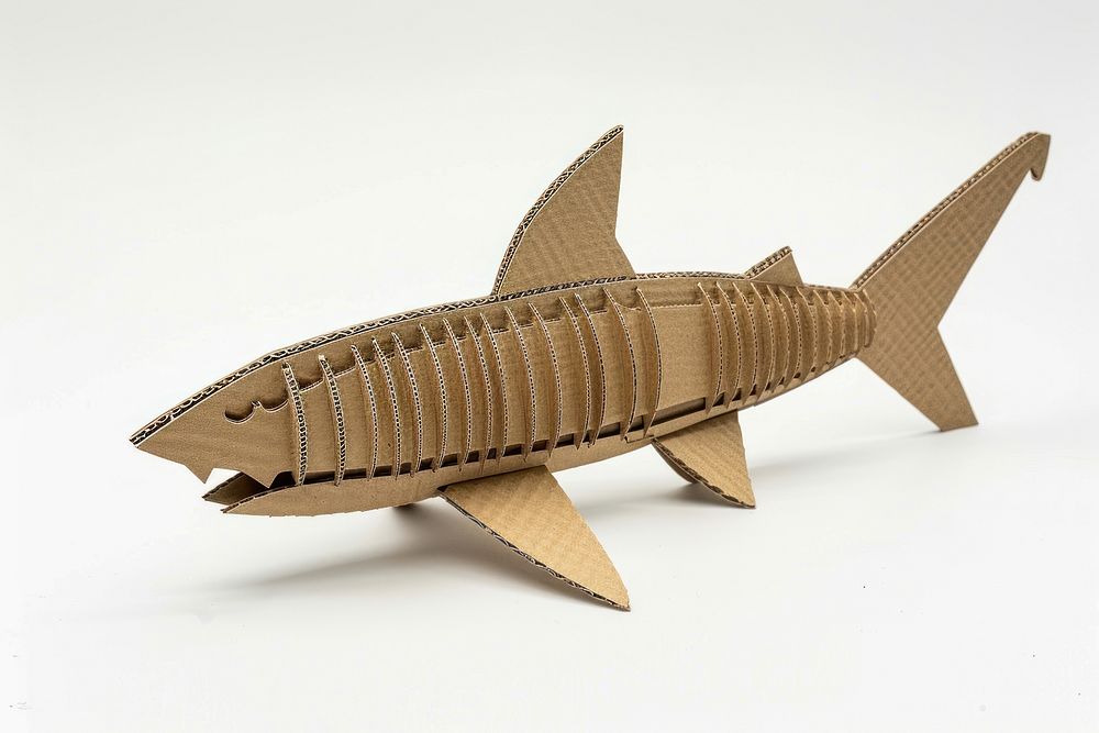 Shark cardboard paper transportation.