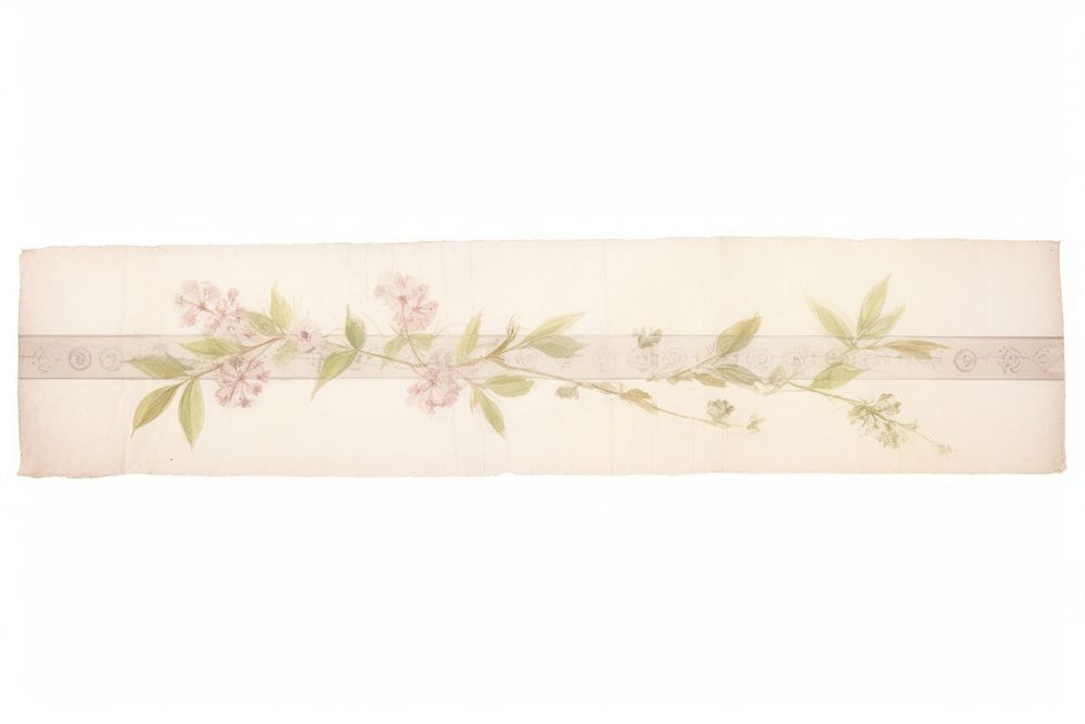 Botanical washi tape pattern flower paper.