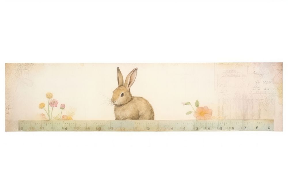 Rabbit vintage illustration painting animal rodent.