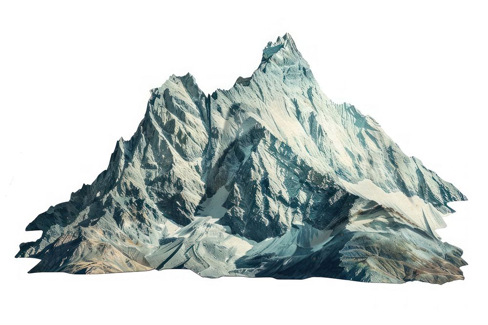 Mountain shape collage cutouts outdoors scenery nature.