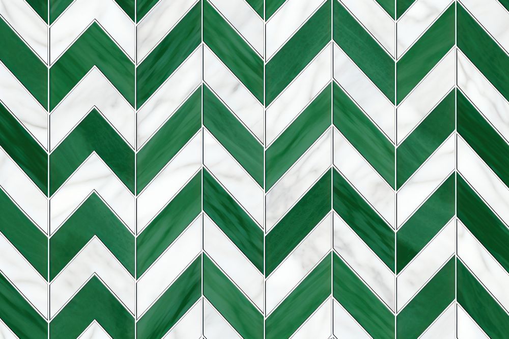 Chevron tile pattern green.