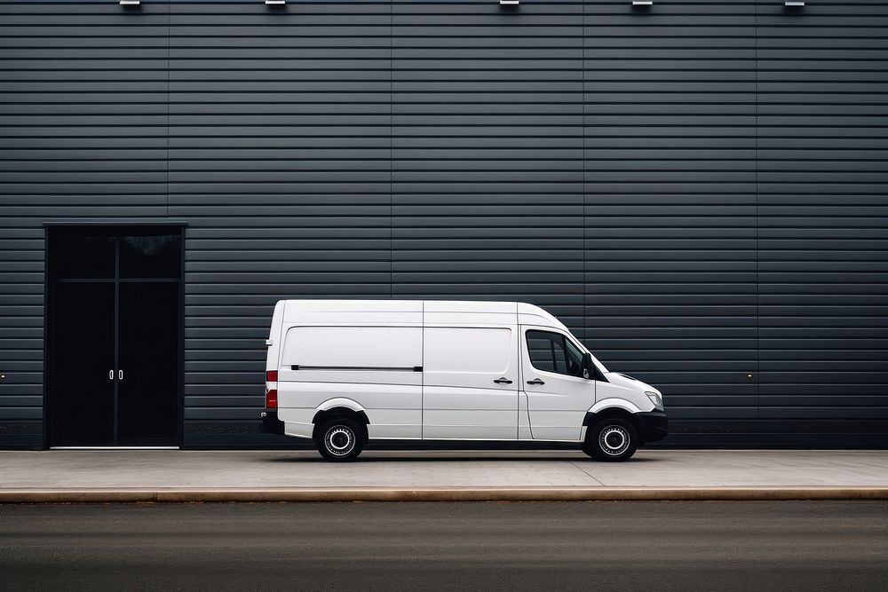 Van transportation delivering warehouse. AI generated Image by rawpixel.