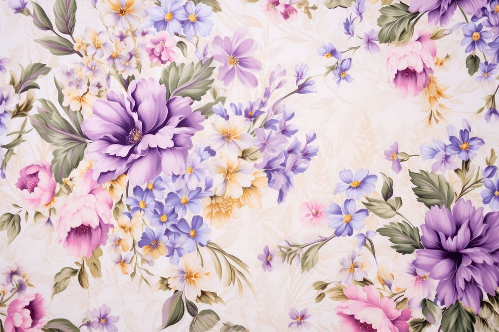Floral pastel fabric graphics pattern blossom.