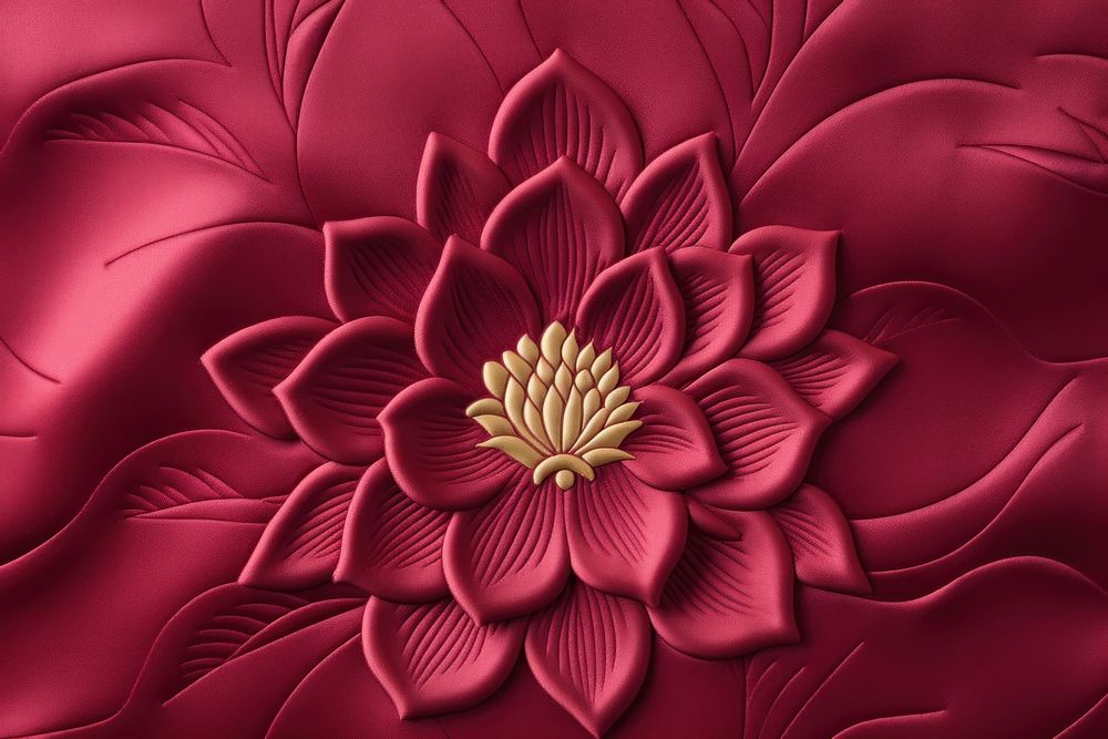 Lotus furniture blossom pattern.