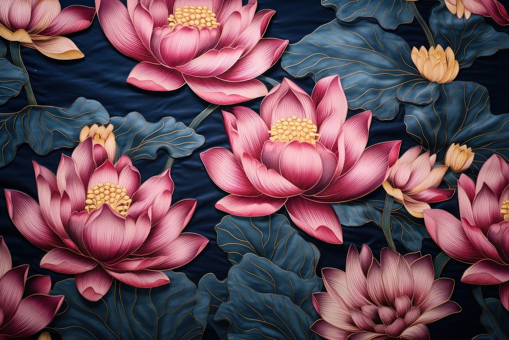 Lotus fabric texture accessories asteraceae pineapple.