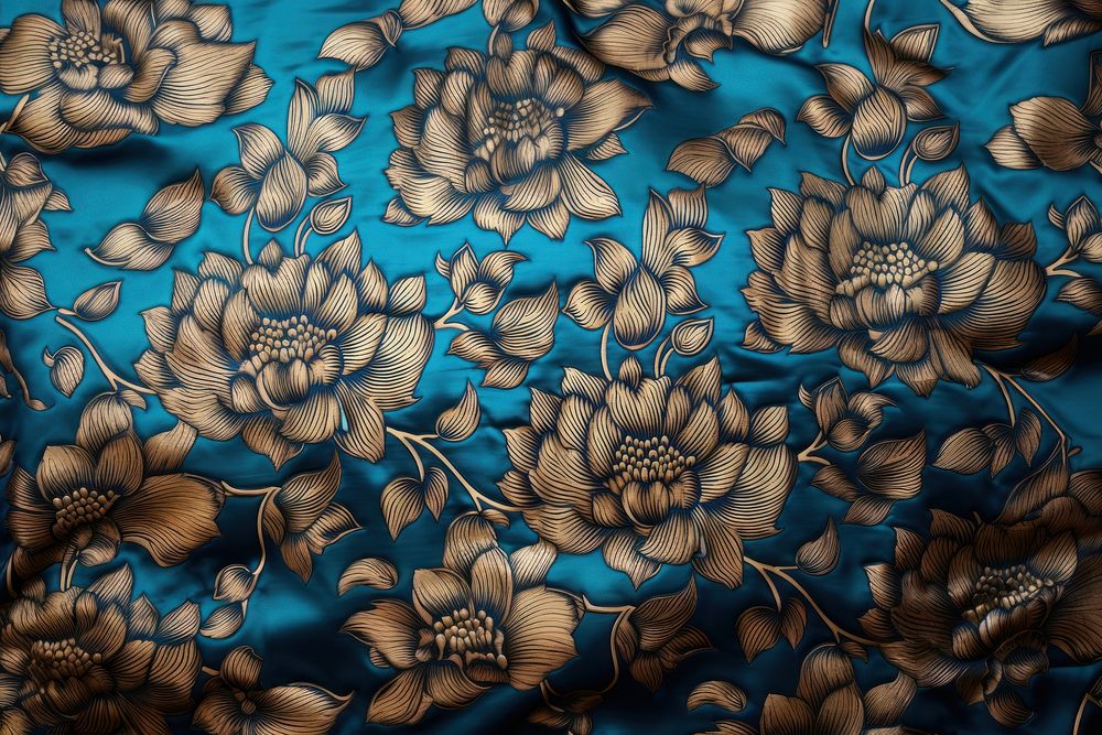Lotus pattern fabric texture person human silk.