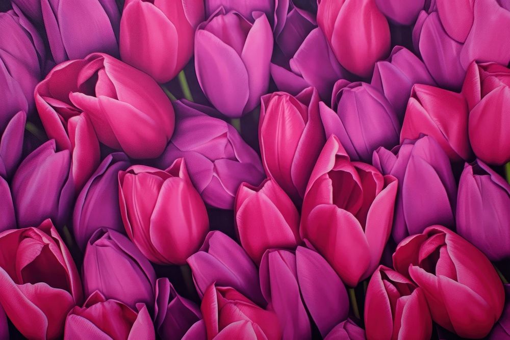 Tulip pattern fabric texture blossom flower purple.