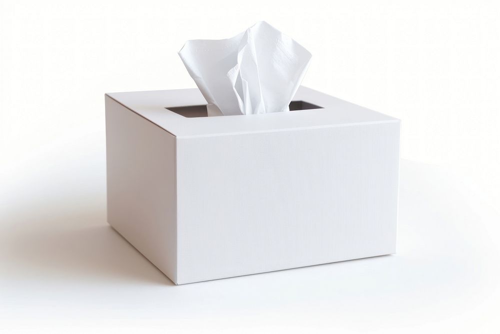 White tissue box letterbox mailbox paper.