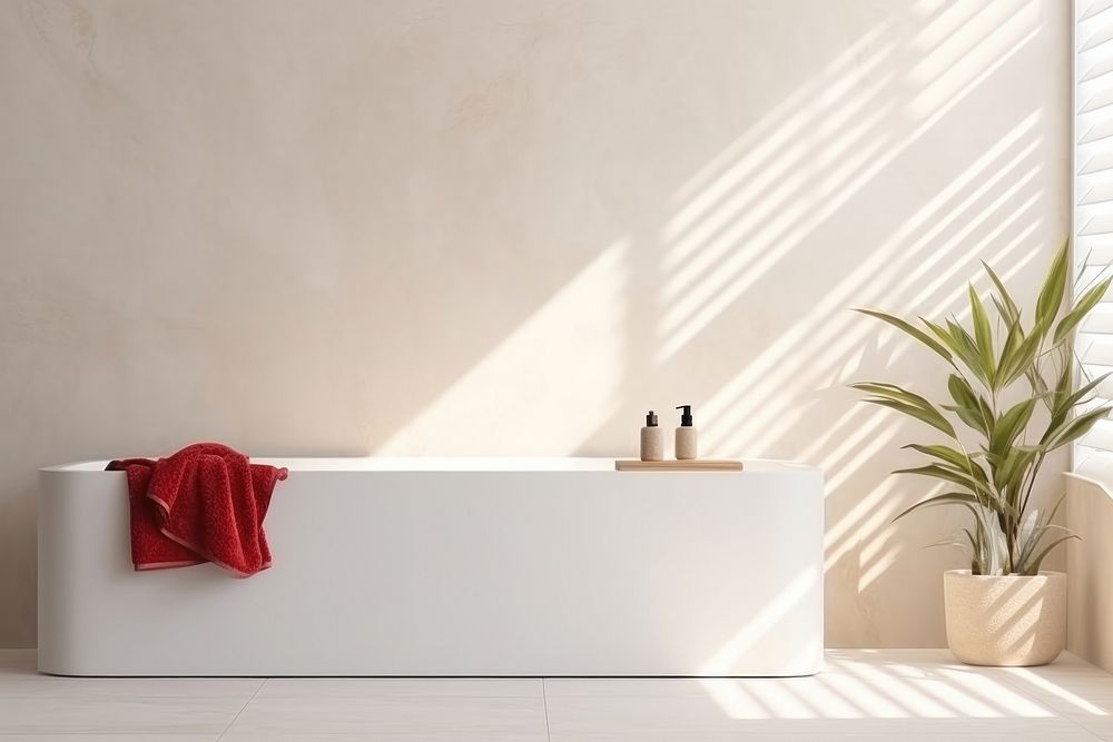 White marble bathtub bathing indoors person.