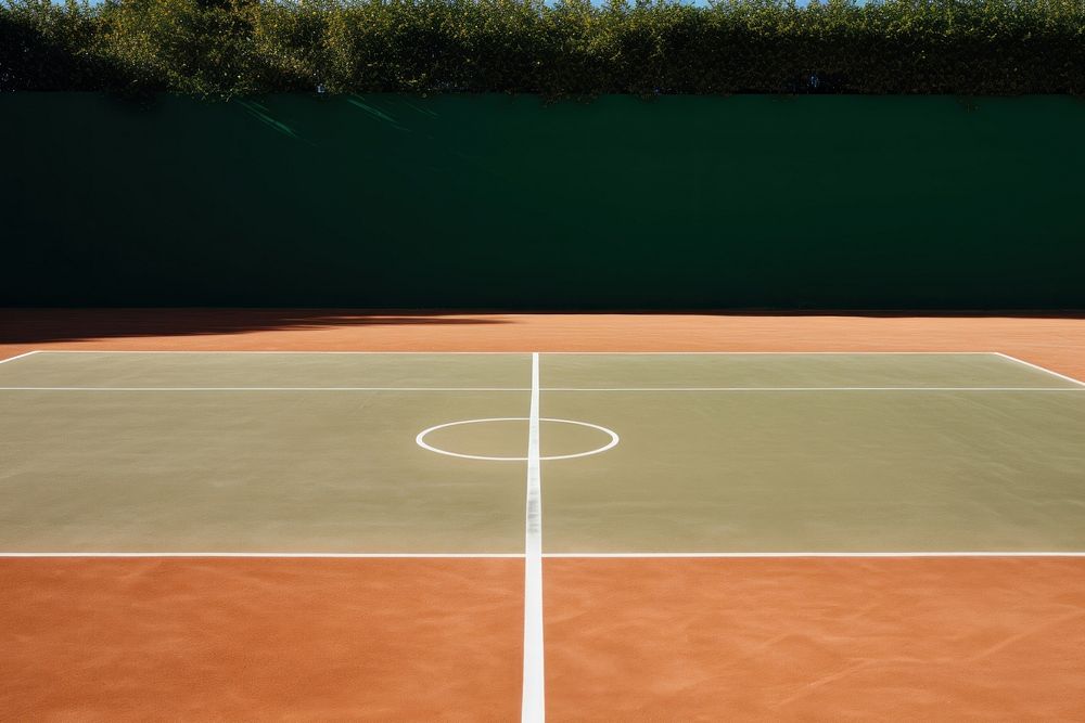 A tennis court sports.