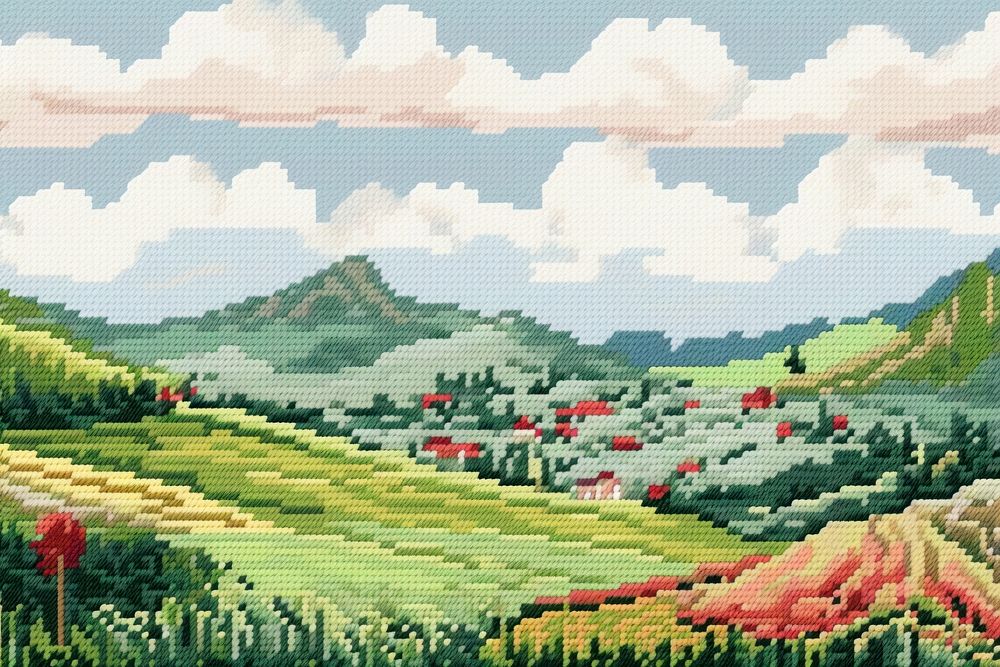 Cross stitch countryside accessories accessory painting.