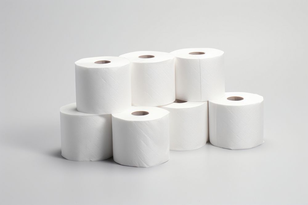 Toilet paper pack mockup tissue towel tape.